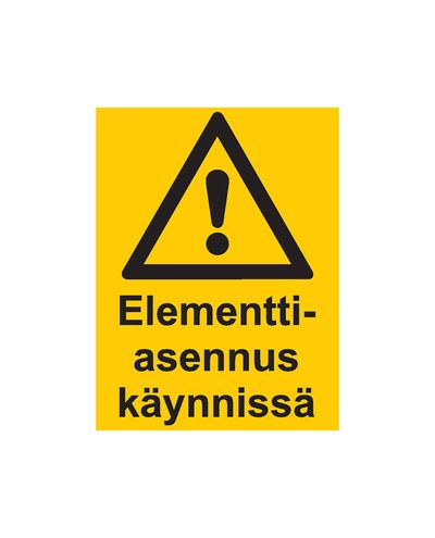 Element installation in progress, Sticker, 200x300 mm