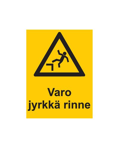 Beware of steep slope, Sticker, 200x300 mm