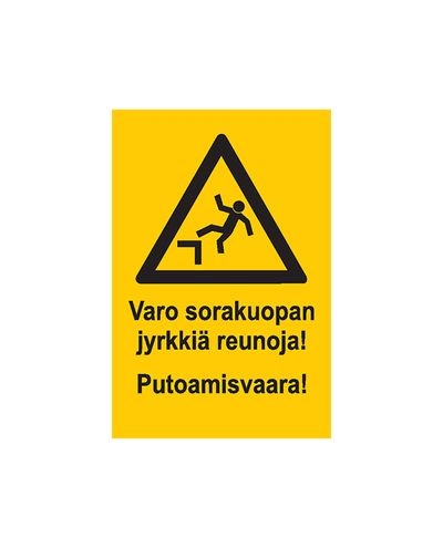Beware of the steep edges of the gravel pit, Sticker, 200x300 mm