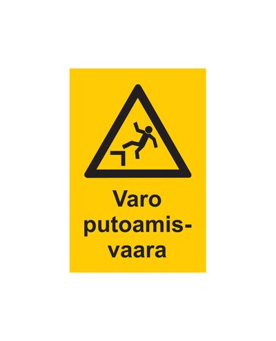 Beware of falling hazard, Sticker, 200x300 mm