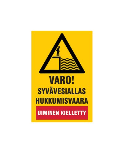 Beware of deep water pool, Sticker, 200x300 mm