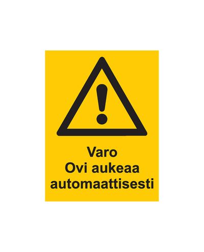 Beware the door opens automatically, Sticker, 200x300 mm