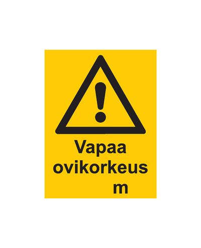Clear door height m, Sticker, 200x300 mm
