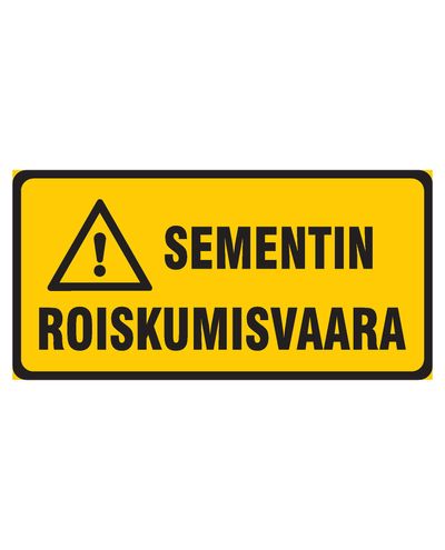 Cement splash hazard, Sticker, 300x400 mm