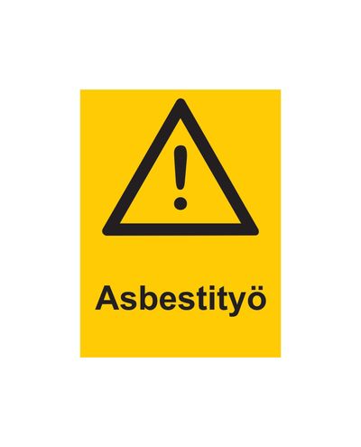 Asbestos work, Sticker, 200x300 mm