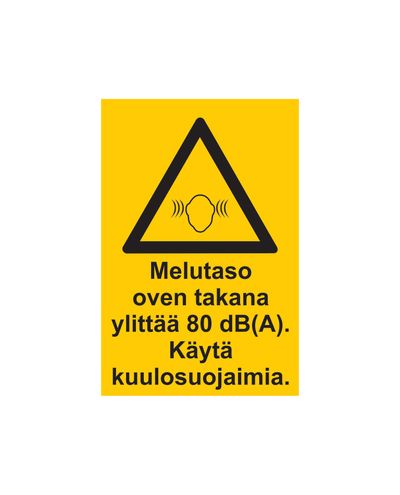 Noise level behind the door, Sticker, 200x300 mm