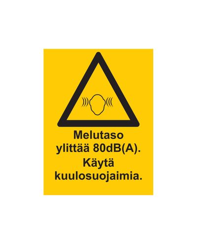 Noise level exceeds 30db, Sticker, 200x300 mm