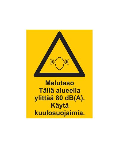 Noise level exceeds 80db, Sticker, 200x300 mm Noise level exceeds 80db, Sticker, 200x300 mm