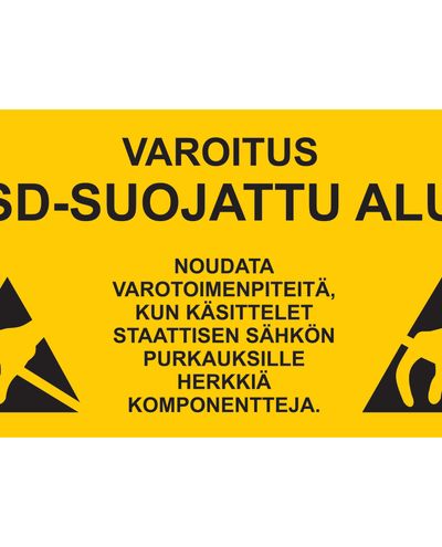 Warning ESD protected area, Sticker, 400x200 mm