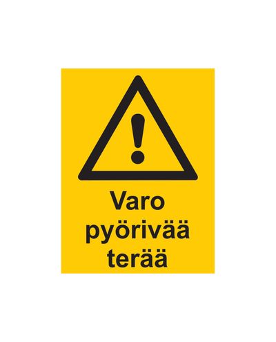 Beware of rotating blade, Sticker, 200x300 mm