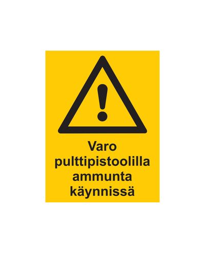 Be careful when shooting with a bolt gun, Sticker, 200x300 mm