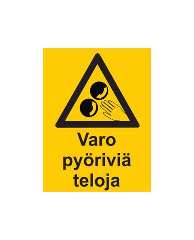 Beware of rotating rollers, Sticker, 200x300 mm