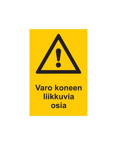 Beware of moving parts of the machine, Sticker, 200x300 mm Beware of moving parts of the machine, Sticker, 200x300 mm