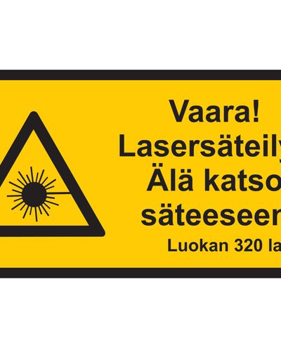 Danger of laser radiation, Sticker, 400x200 mm Danger of laser radiation, Sticker, 400x200 mm