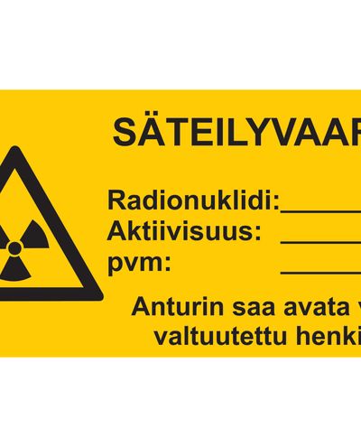 Radiation hazard, Sticker, 400x200 mm