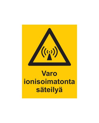 Beware of non-ionizing radiation, Sticker, 200x300 mm