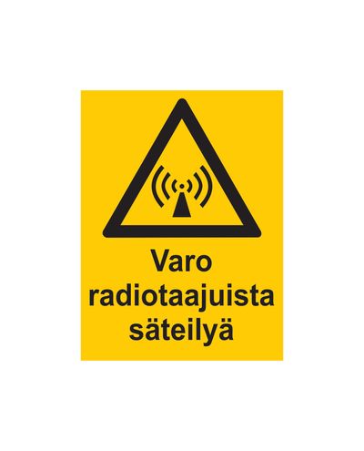 Beware of radio frequency radiation, Sticker, 200x300 mm
