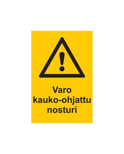 Beware remote-controlled crane, Sticker, 200x300 mm