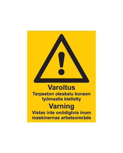 Warning unnecessary stay, Sticker, 200x300 mm