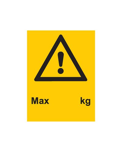 Max kg, Sticker, 200x300 mm
