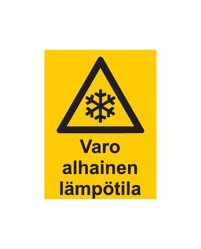 Beware of low temperature, Sticker, 200x300 mm