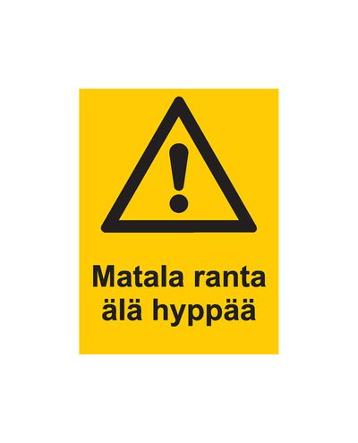 Shallow water, don&#39;t jump, Sticker, 200x300 mm