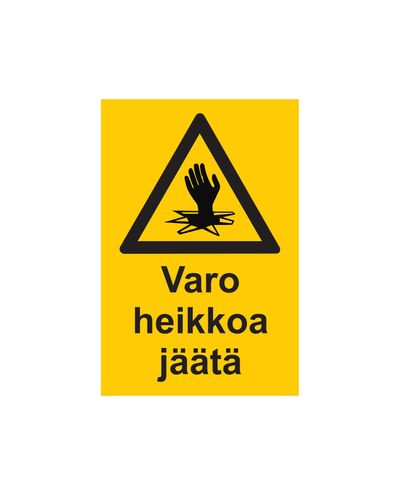 Beware of weak ice, Sticker, 200x300 mm