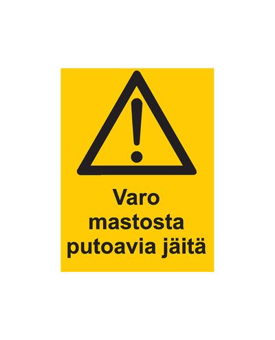 Beware of ice falling from the mast, Sticker, 200x300 mm