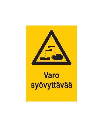 Beware of corrosive substances, Sticker, 200x300 mm