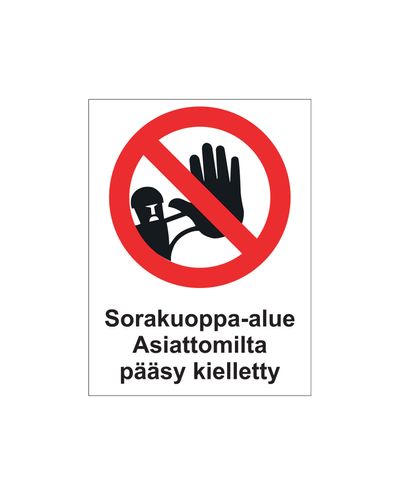 Gravel pit area no entry, Sticker, 200x300 mm