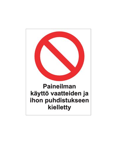 Compressed air usage, Sticker, 200x300 mm