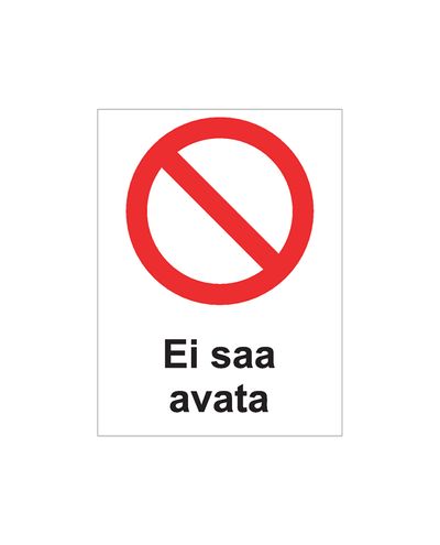 Do not open, Sticker, 200x300 mm