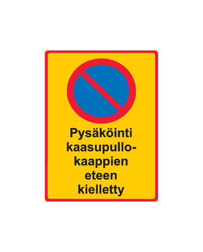 Parking prohibited in front of gas cylinder cabinets, Sticker, 200x300 mm