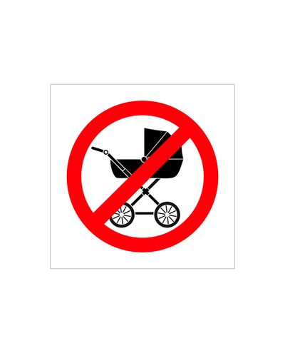 Strollers prohibited, Sticker, 200x200mm Strollers prohibited, Sticker, 200x200mm