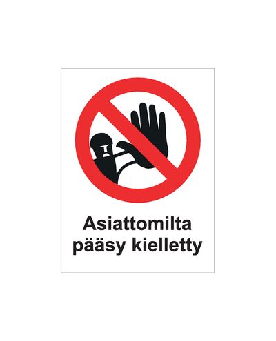 No entry for unauthorized persons, Sticker, 200x300 mm