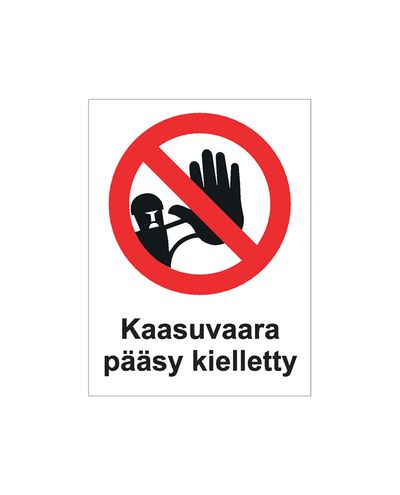 Gas hazard, no entry, Sticker, 200x300 mm