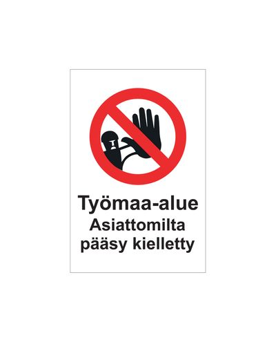 Construction site area, unauthorized access prohibited, Sticker, 200x300 mm