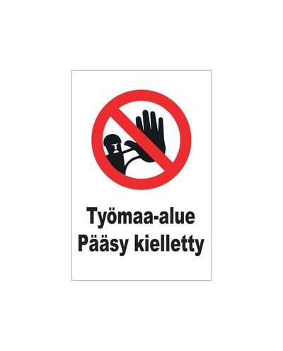 Construction site area prohibited, Sticker, 200x300 mm