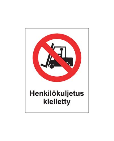 Passenger transport prohibited, Sticker, 200x300 mm