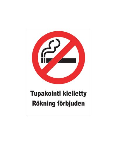 No smoking Swedish, Sticker, 200x300 mm