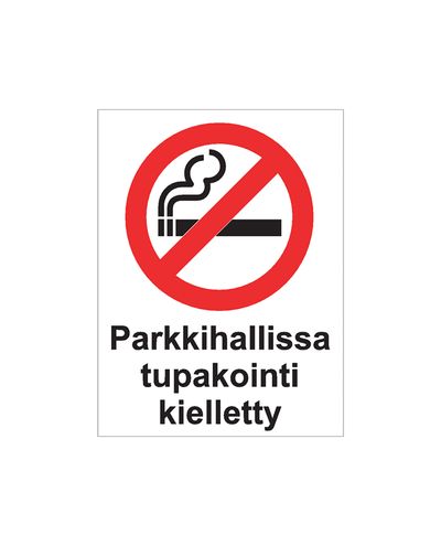 No smoking in parking garage, Sticker, 200x300 mm