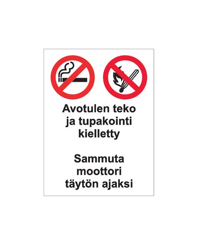 Open fires and smoking prohibited, Sticker, 200x300 mm