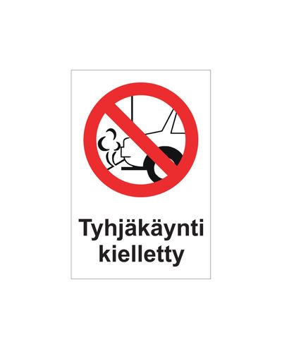 No idling, Sticker, 200x300 mm