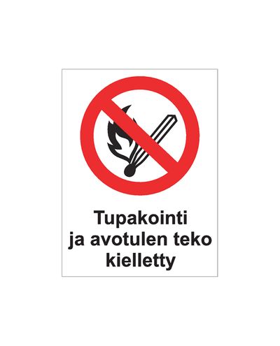 Smoking and open flames prohibited, Sticker, 200x300 mm
