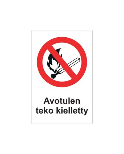 Open fires prohibited, Sticker, 200x300 mm