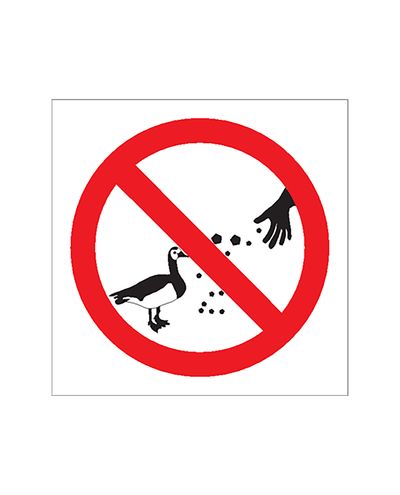 Bird feeding X symb, Sticker, 200x200 mm Bird feeding X symb, Sticker, 200x200 mm