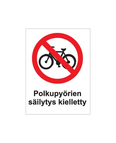 Bicycle storage prohibited, Sticker, 200x300 mm