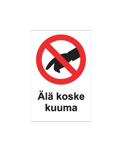 Do not touch hot, Sticker, 200x300 mm Do not touch hot, Sticker, 200x300 mm