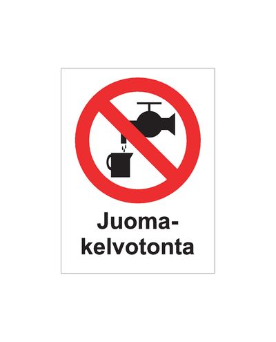 Unfit for drinking, Sticker, 200x300 mm