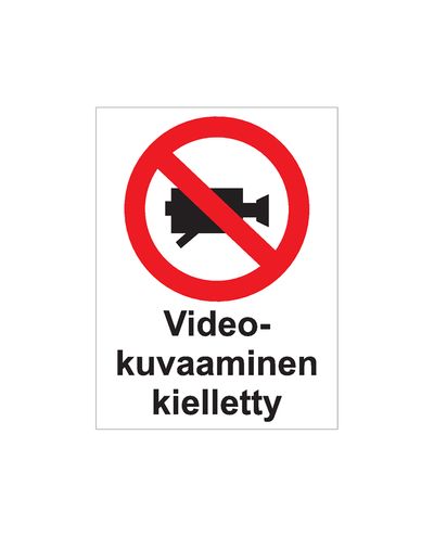Video recording prohibited, Sticker, 200x300 mm